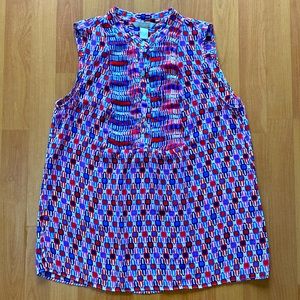 BANANA REPUBLIC. Sleeveless Top. Printed. Size Medium.